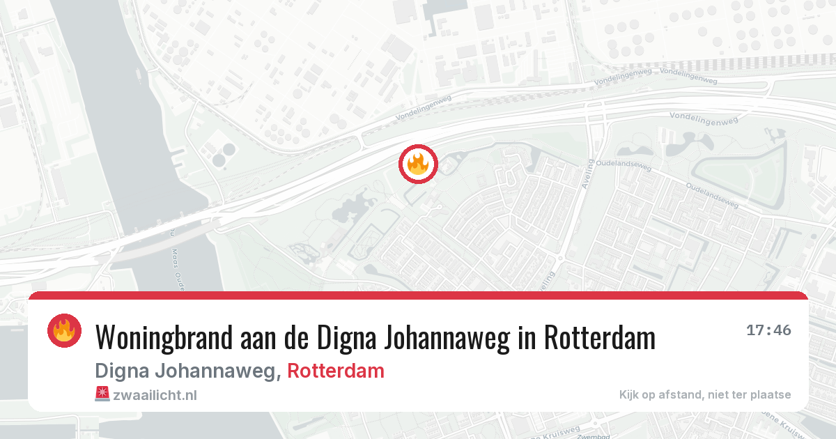 Woningbrand aan de Digna Johannaweg in Rotterdam — 17 feb 2026