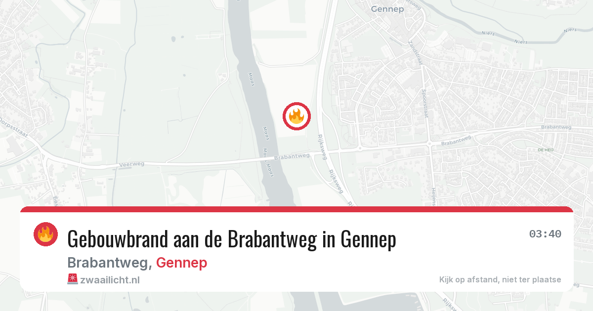 Gebouwbrand aan de Brabantweg in Gennep — 28 jun 2026