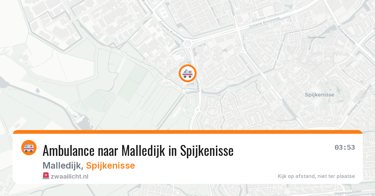 Ambulance naar Malledijk in Spijkenisse — 27 jun 2026