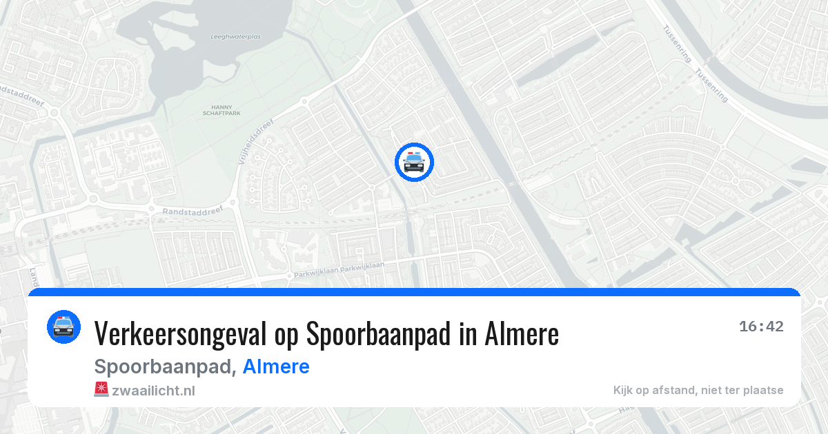 Verkeersongeval op Spoorbaanpad in Almere — 13 apr 2026