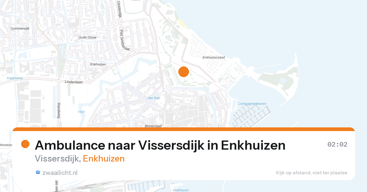 Ambulance naar Vissersdijk in Enkhuizen — 27 aug 2026