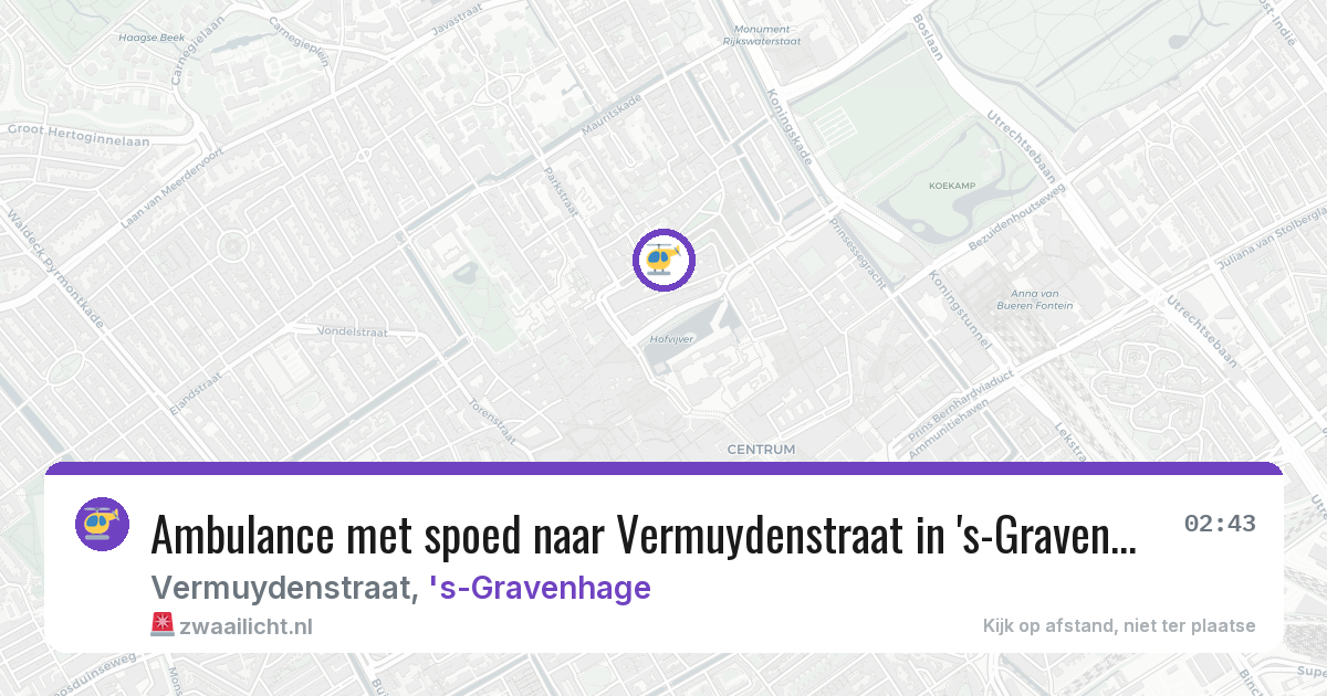 Ambulance met spoed naar Vermuydenstraat in 's-Gravenhage — 1 feb 2026