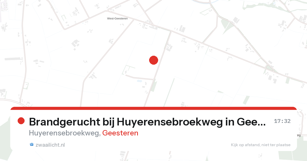 Brandgerucht bij Huyerensebroekweg in Geesteren — 22 aug 2026