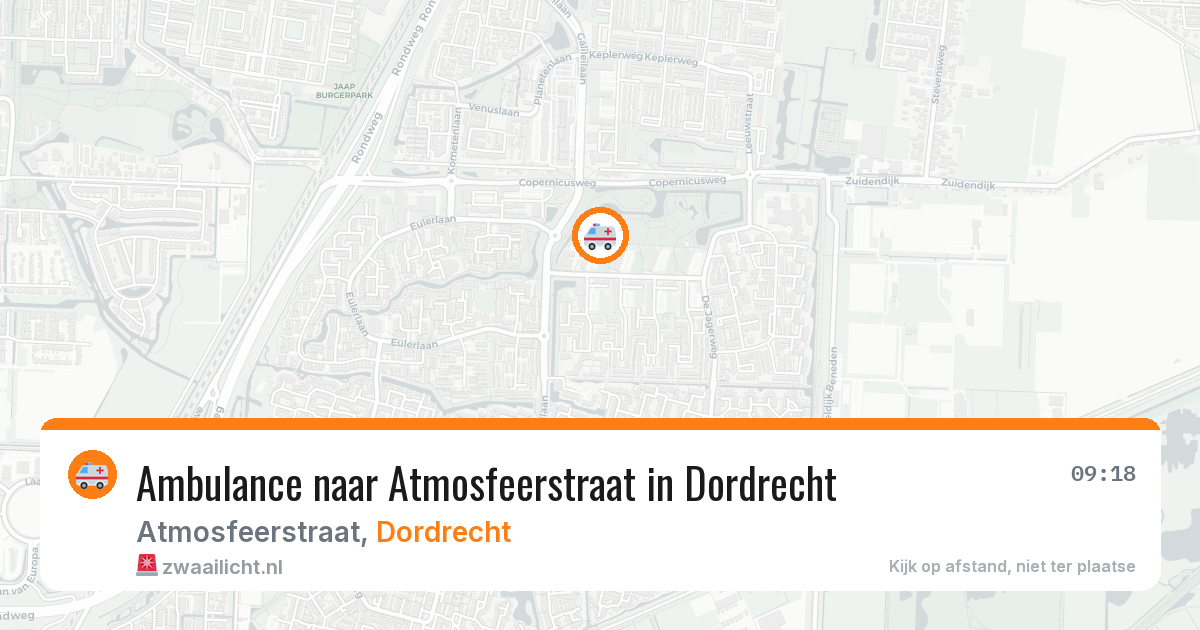 Ambulance naar Atmosfeerstraat in Dordrecht — 1 apr 2026