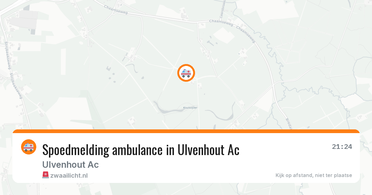 Spoedmelding ambulance in Ulvenhout Ac — 18 apr 2026