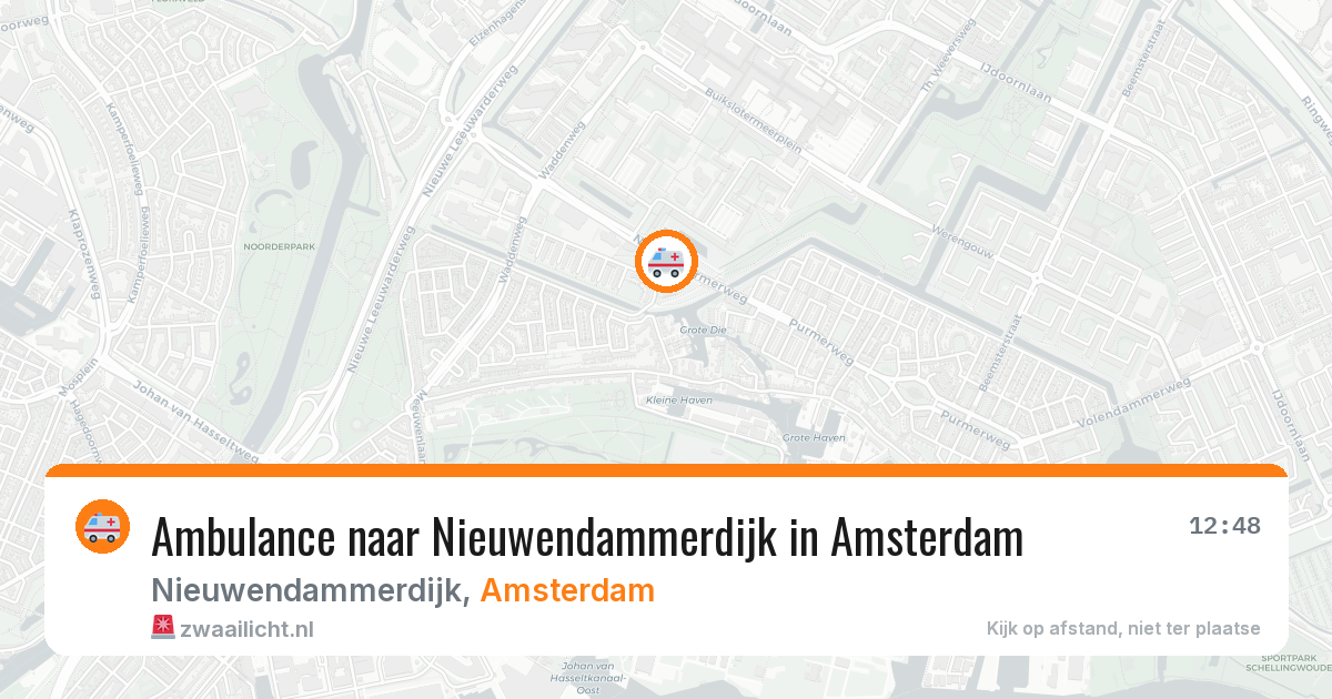 Ambulance naar Nieuwendammerdijk in Amsterdam — 26 jun 2026