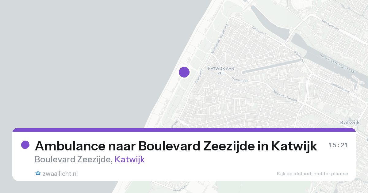 Ambulance naar Boulevard Zeezijde in Katwijk — 23 aug 2026