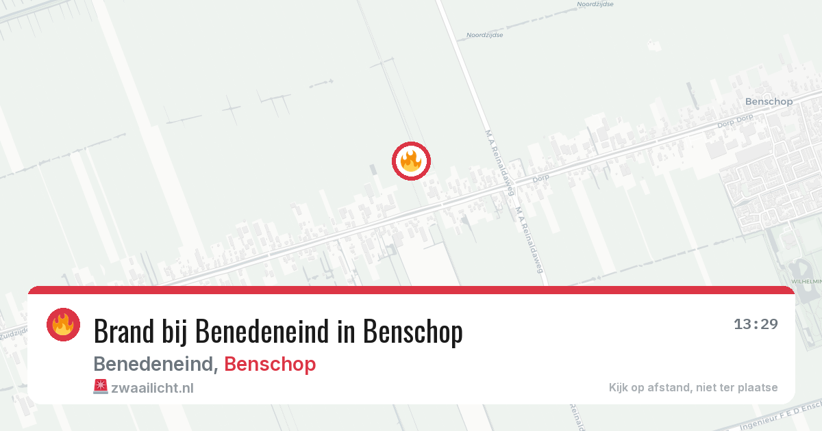 Brand bij Benedeneind in Benschop — 13 jul 2026