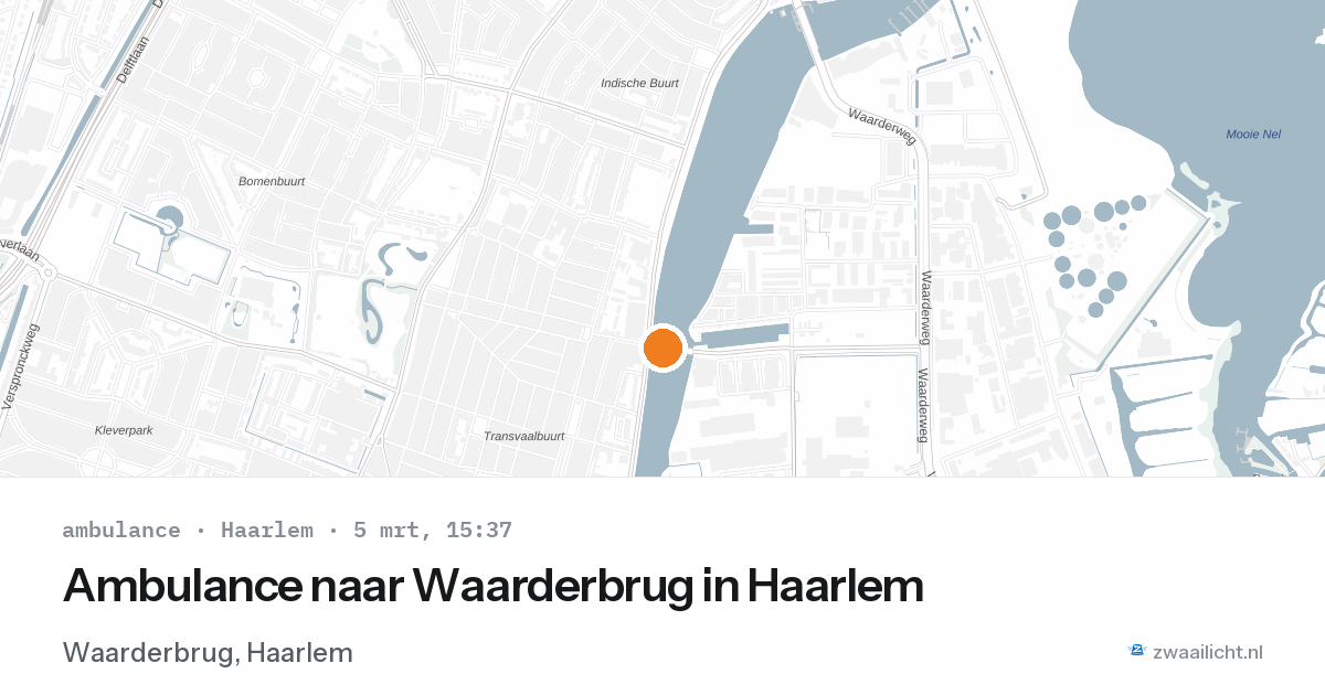 Ambulance naar Waarderbrug in Haarlem — 5 mrt 2026
