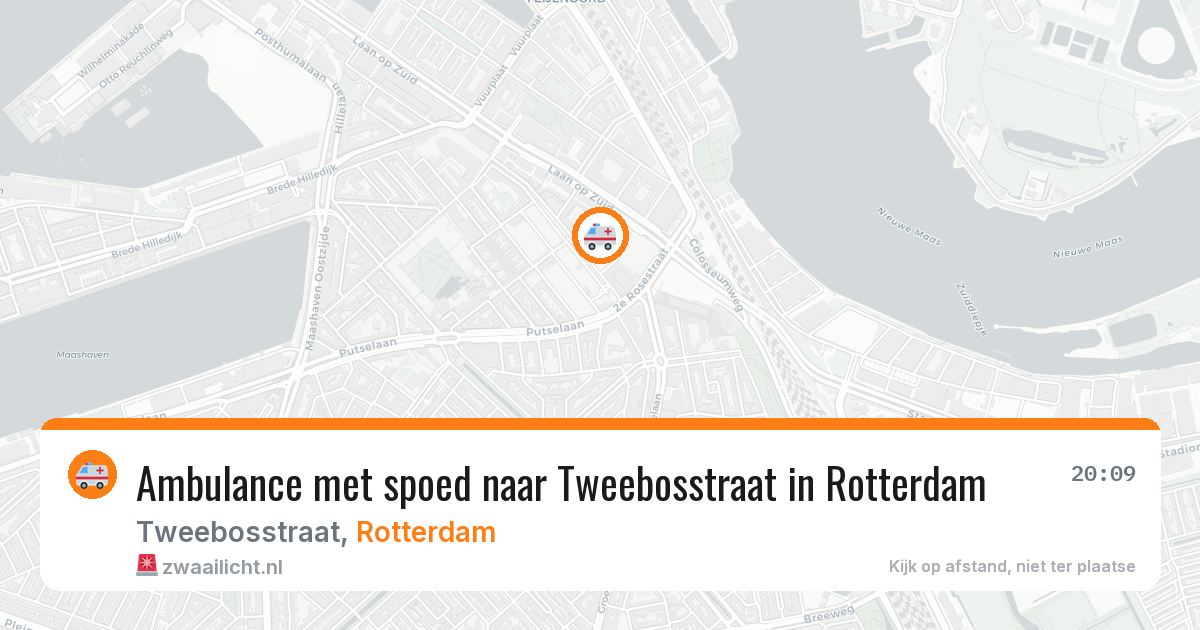 Ambulance met spoed naar Tweebosstraat in Rotterdam — 15 jun 2026
