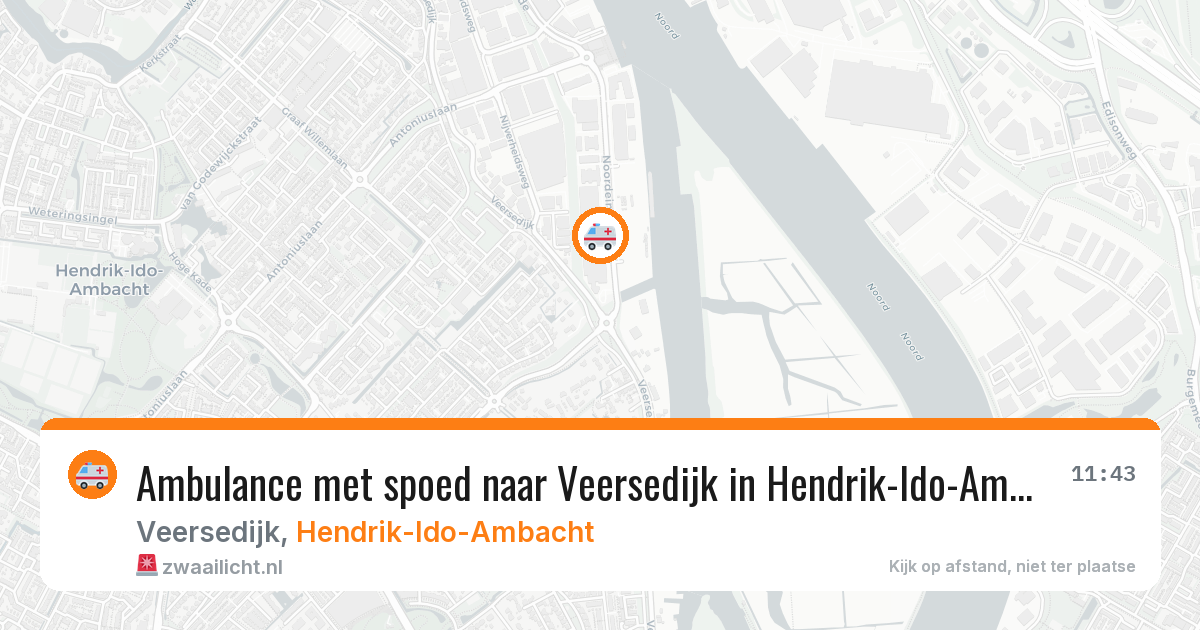 Ambulance met spoed naar Veersedijk in Hendrik-Ido-Ambacht — 20 jan 2026