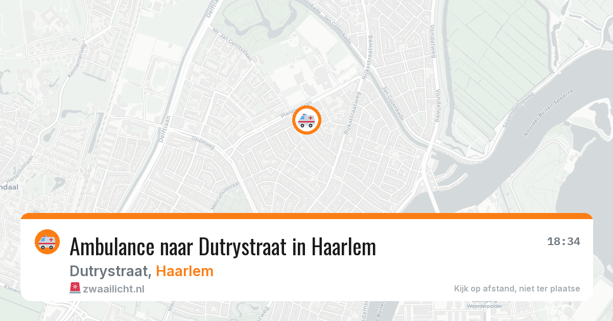 Ambulance naar Dutrystraat in Haarlem — 12 aug 2026