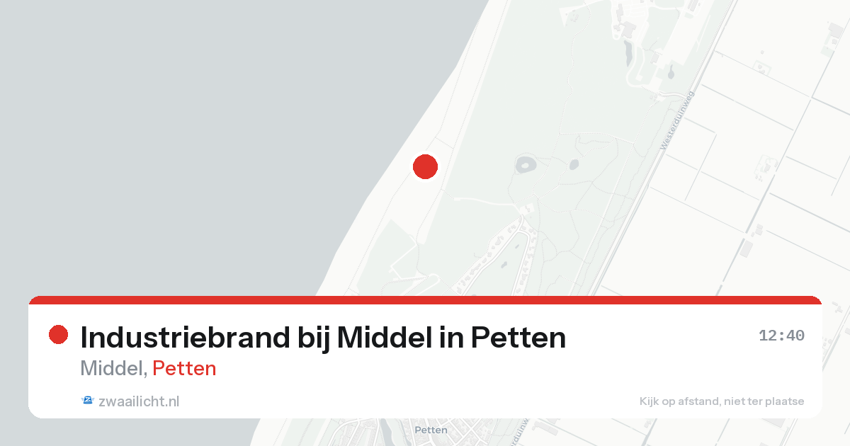 Industriebrand bij Middel in Petten — 20 aug 2026