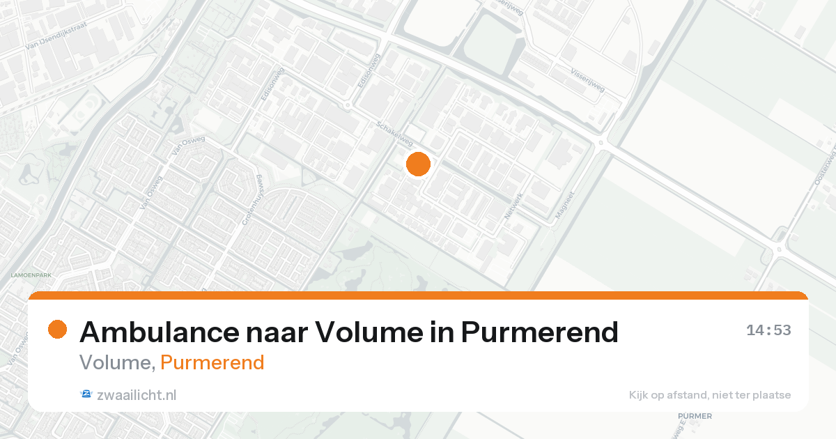 Ambulance naar Volume in Purmerend — 19 aug 2026