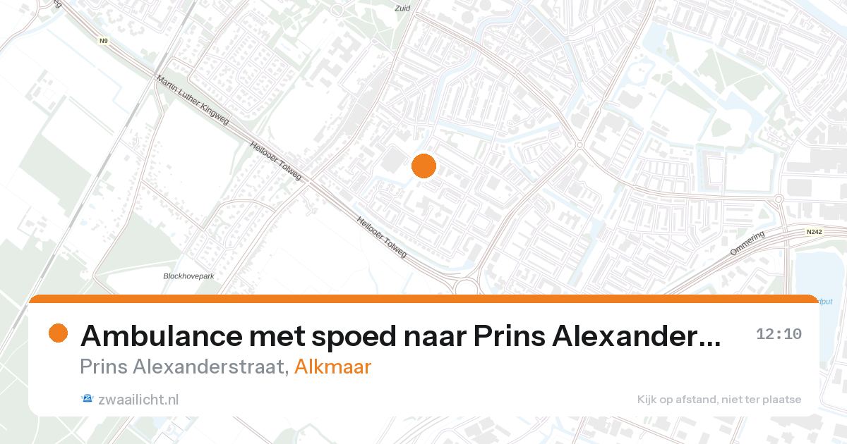 Ambulance met spoed naar Prins Alexanderstraat in Alkmaar — 27 aug 2026