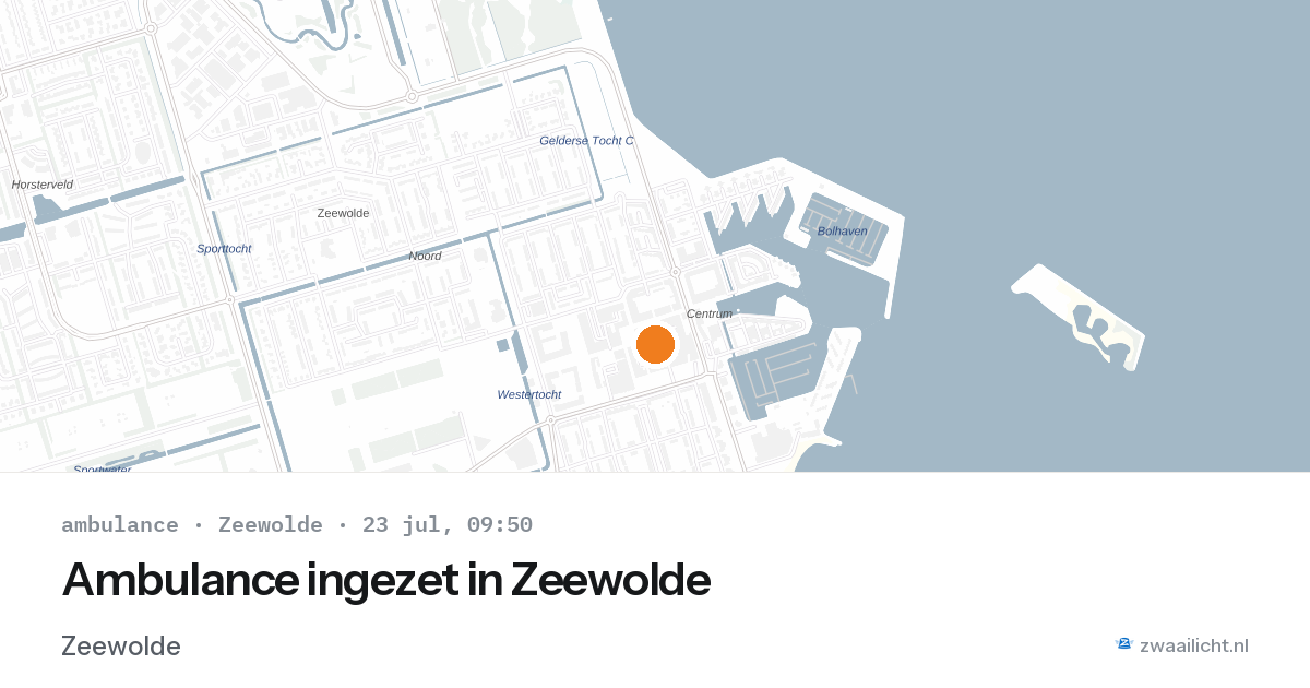 Ambulance ingezet in Zeewolde — 17 mei 2026