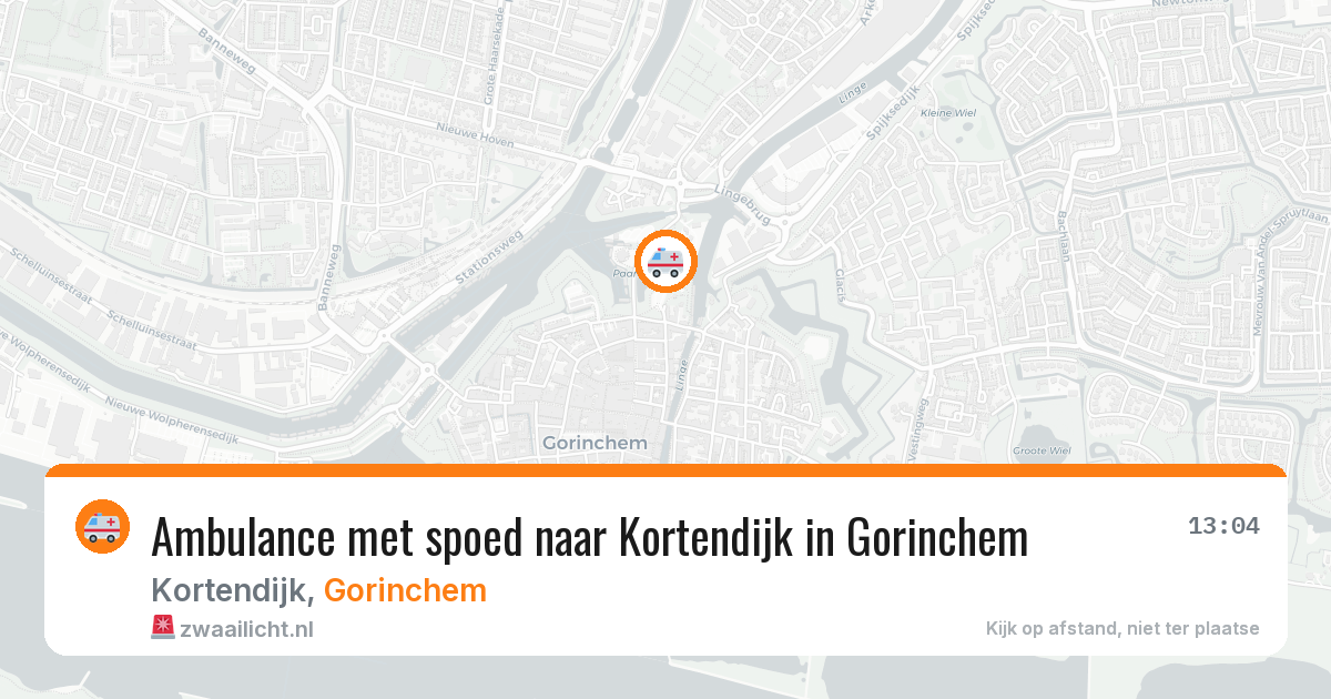 Ambulance met spoed naar Kortendijk in Gorinchem — 5 jun 2026