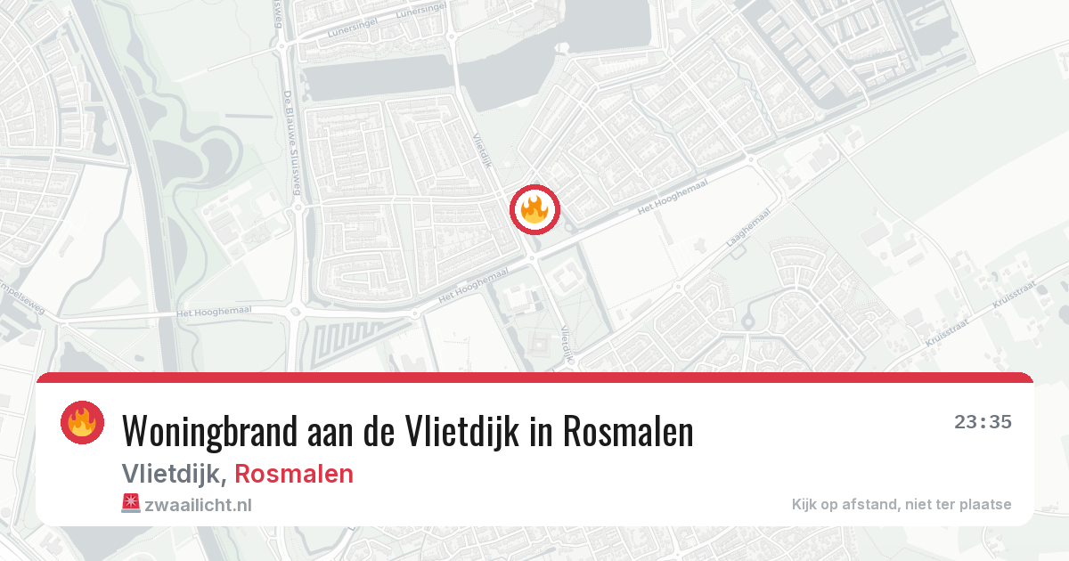 Woningbrand aan de Vlietdijk in Rosmalen — 10 apr 2026