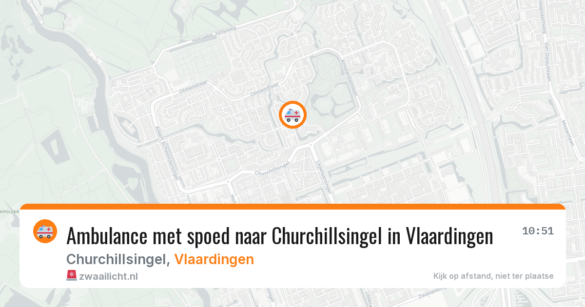 Ambulance met spoed naar Churchillsingel in Vlaardingen — 16 jun 2026
