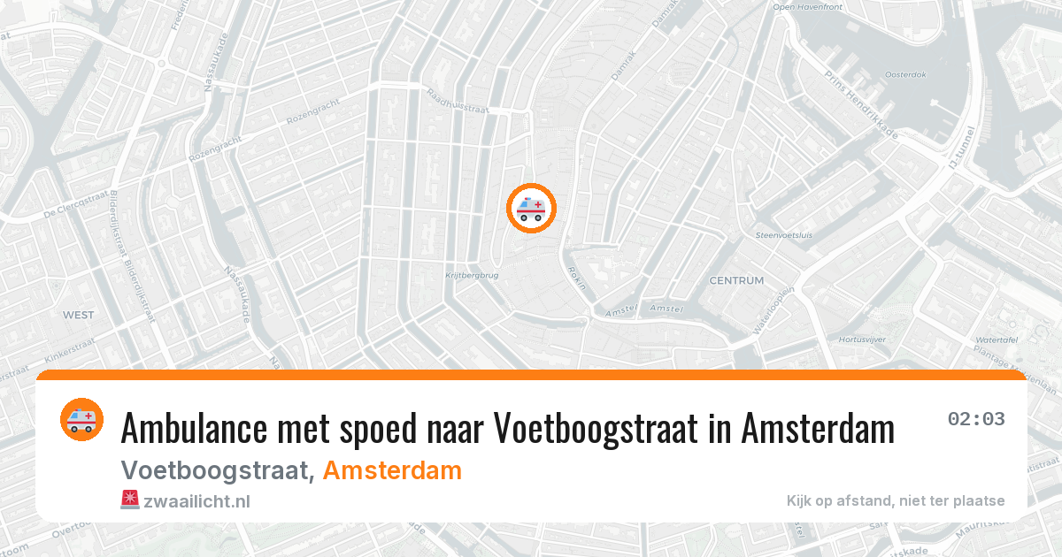 Ambulance met spoed naar Voetboogstraat in Amsterdam — 25 jul 2026