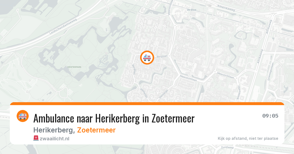 Ambulance naar Herikerberg in Zoetermeer — 10 aug 2026