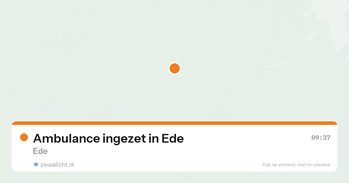 Ambulance ingezet in Ede — 16 jun 2026