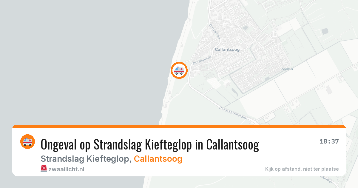 Ongeval op Strandslag Kiefteglop in Callantsoog — 27 jul 2026
