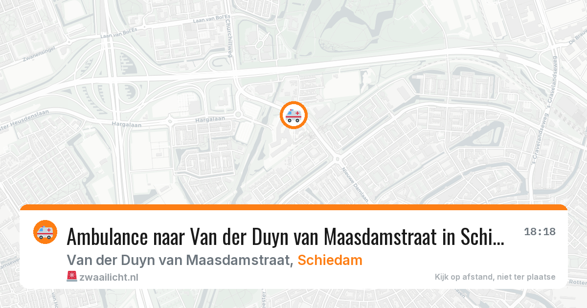 Ambulance naar Van der Duyn van Maasdamstraat in Schiedam — 10 jun 2026