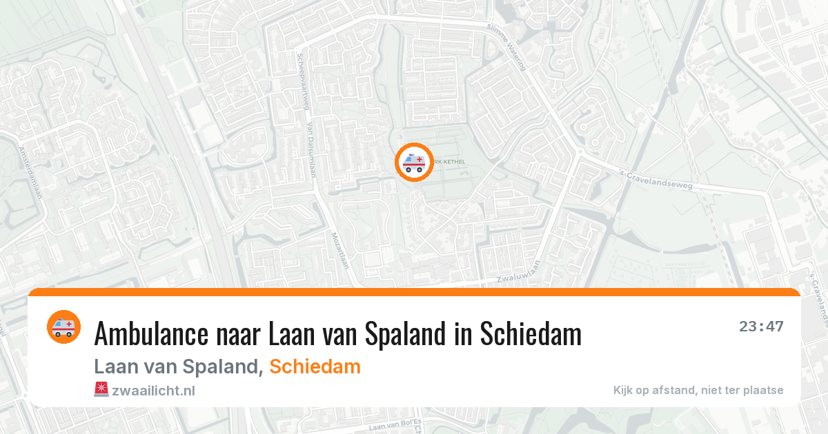 Ambulance naar Laan van Spaland in Schiedam — 24 mrt 2026