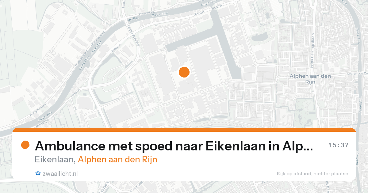 Ambulance met spoed naar Eikenlaan in Alphen aan den Rijn — 16 aug 2026
