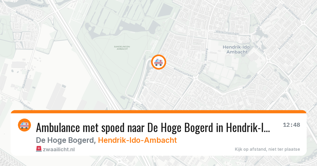 Ambulance met spoed naar De Hoge Bogerd in Hendrik-Ido-Ambacht — 23 jan 2026