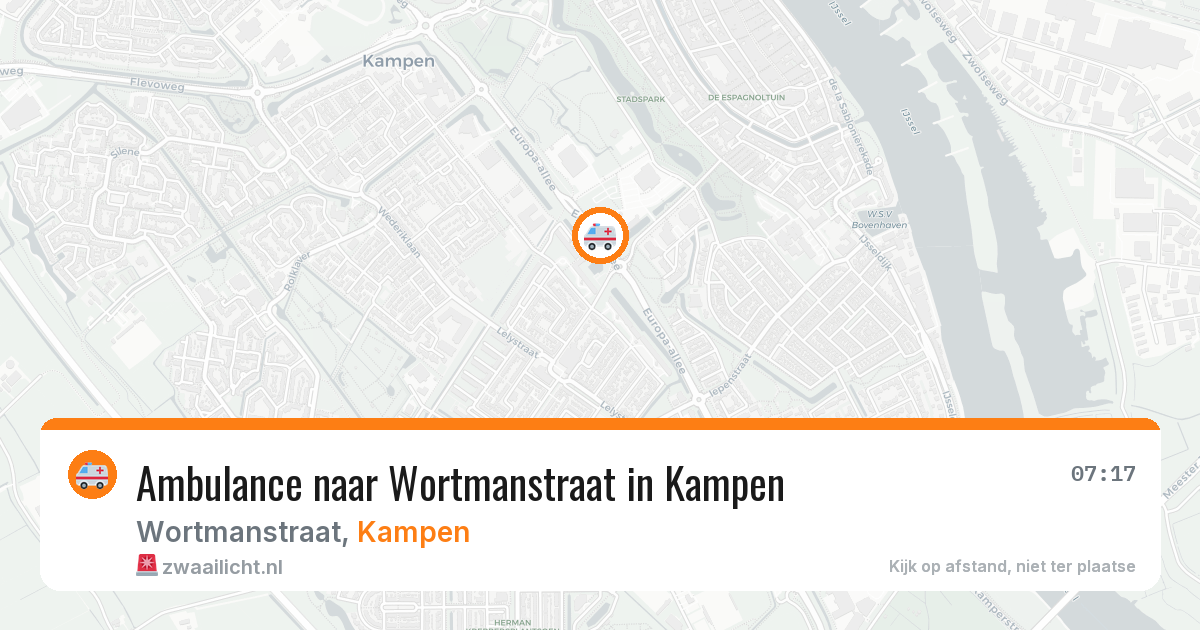 Ambulance naar Wortmanstraat in Kampen — 17 mei 2026