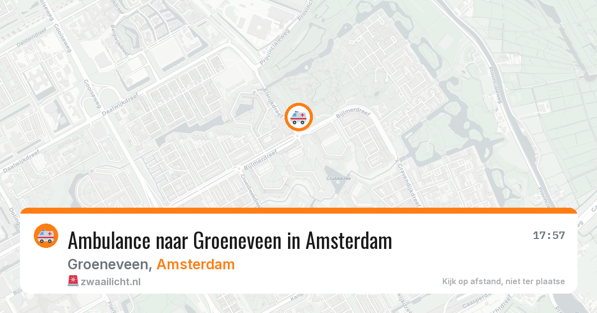 Ambulance naar Groeneveen in Amsterdam — 13 aug 2026