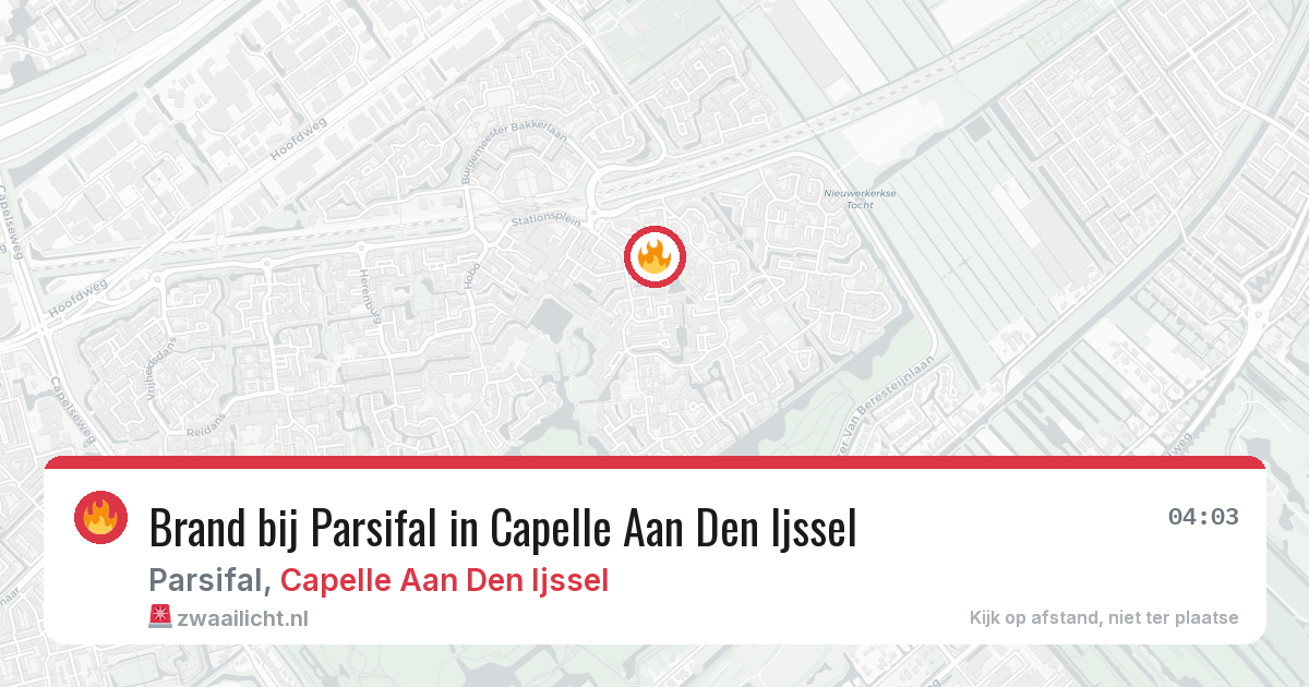 Brand bij Parsifal in Capelle Aan Den Ijssel — 10 jun 2026