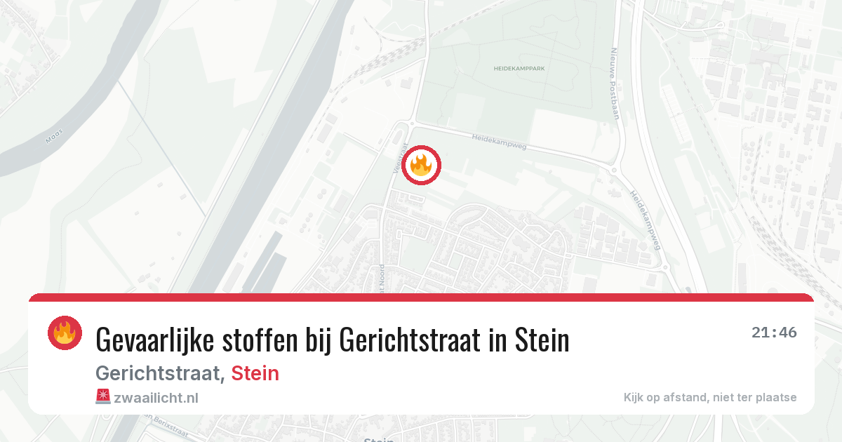 Gevaarlijke stoffen bij Gerichtstraat in Stein — 5 mei 2026
