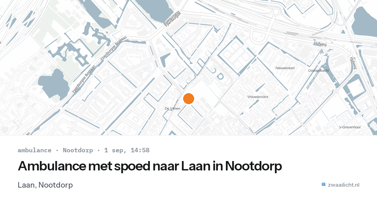 Ambulance met spoed naar Laan in Nootdorp — 1 sep 2026