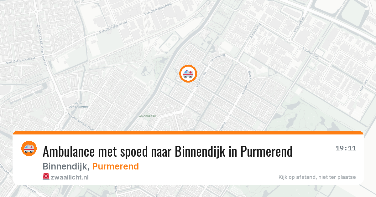 Ambulance met spoed naar Binnendijk in Purmerend — 5 apr 2026
