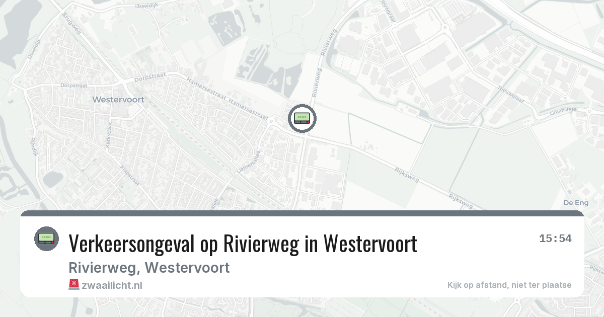 Verkeersongeval op Rivierweg in Westervoort — 1 jul 2026