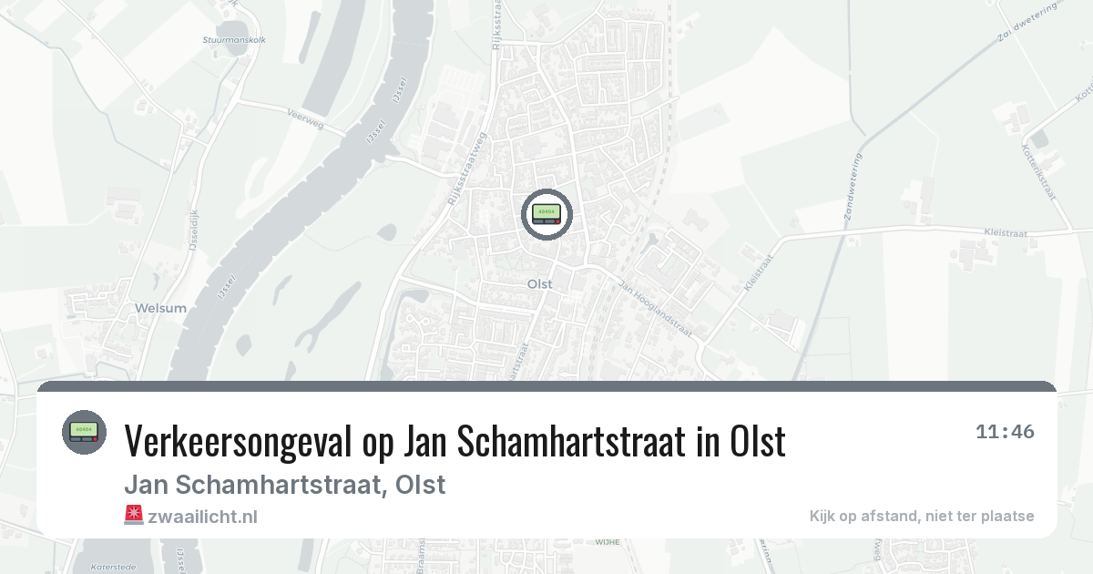 Verkeersongeval op Jan Schamhartstraat in Olst — 3 aug 2026