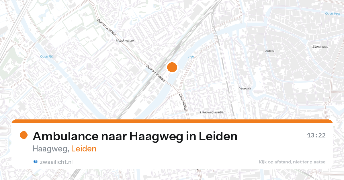Ambulance naar Haagweg in Leiden — 26 aug 2026