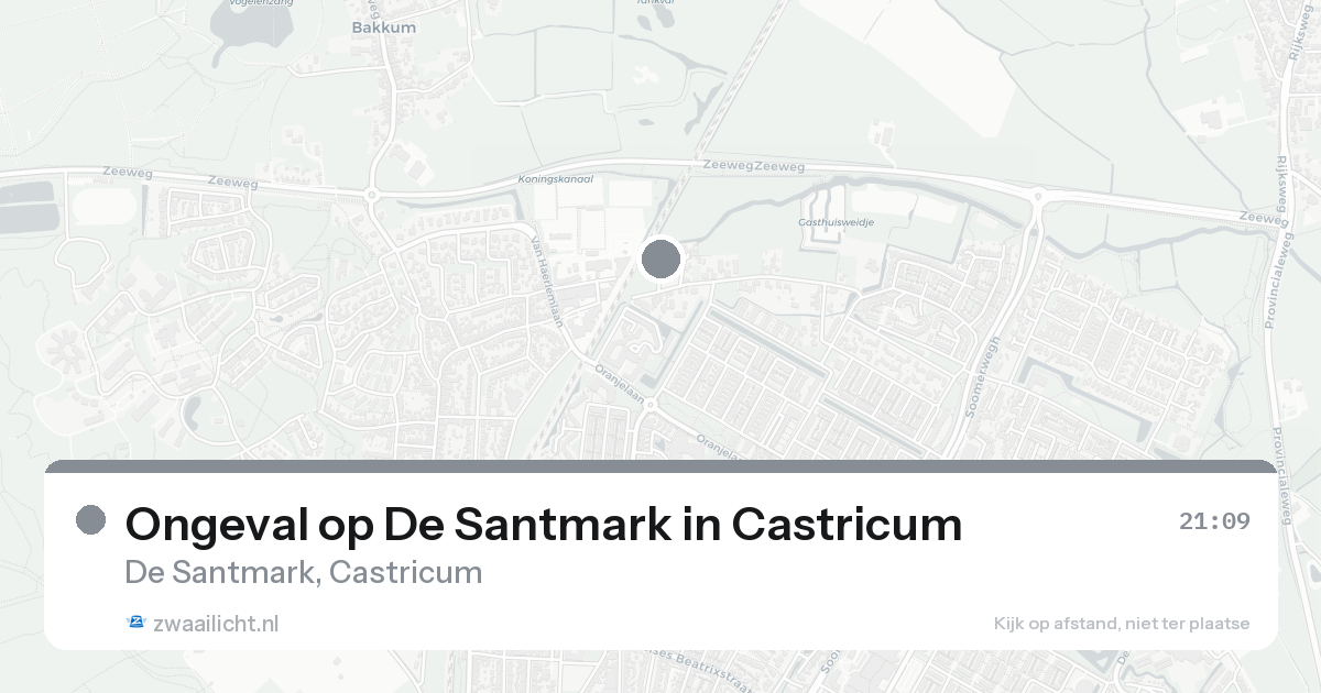 Ongeval op De Santmark in Castricum — 7 feb 2026