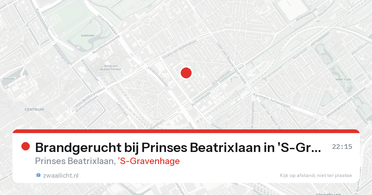 Brandgerucht bij Prinses Beatrixlaan in 'S-Gravenhage — 20 aug 2026