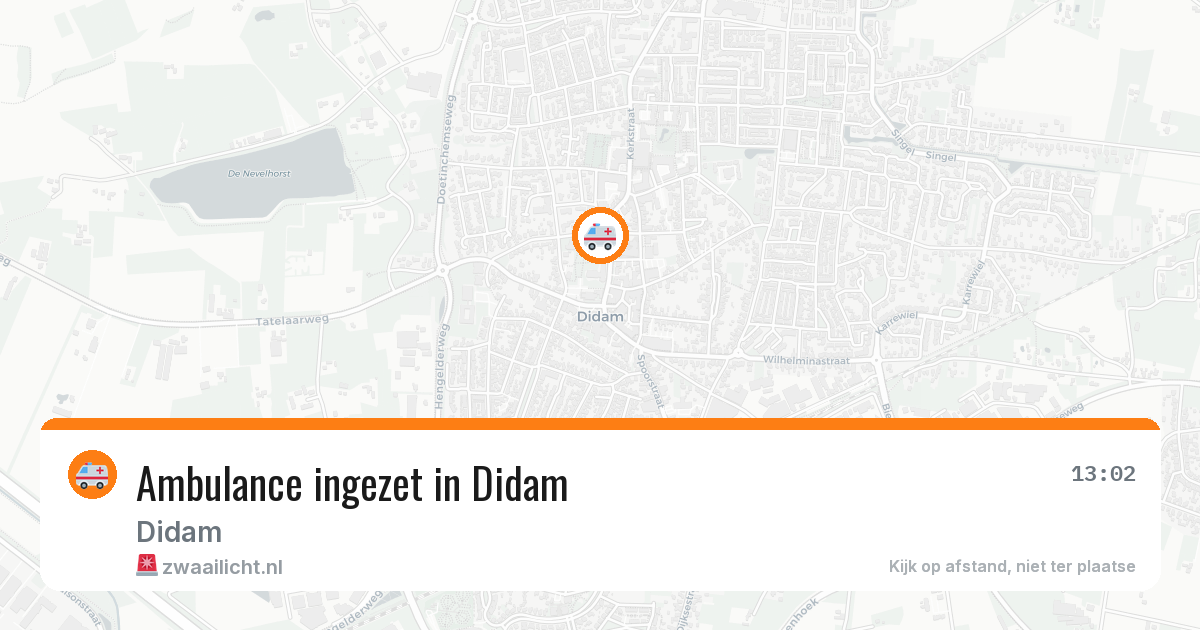 Ambulance ingezet in Didam — 3 jun 2026