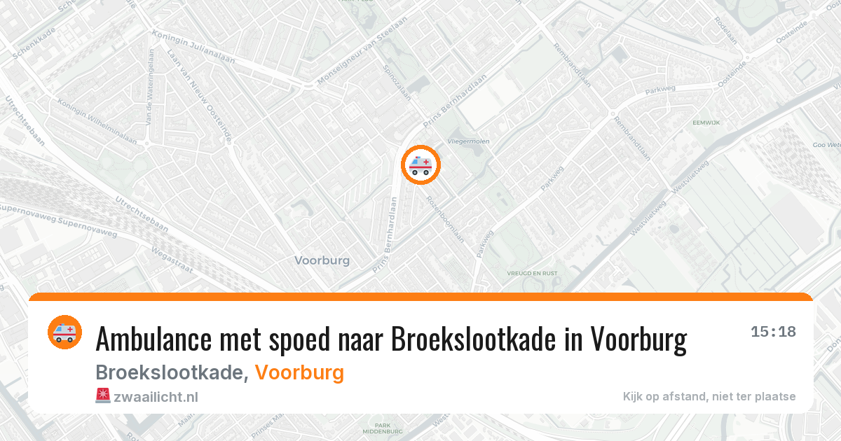 Ambulance met spoed naar Broekslootkade in Voorburg — 7 jun 2026