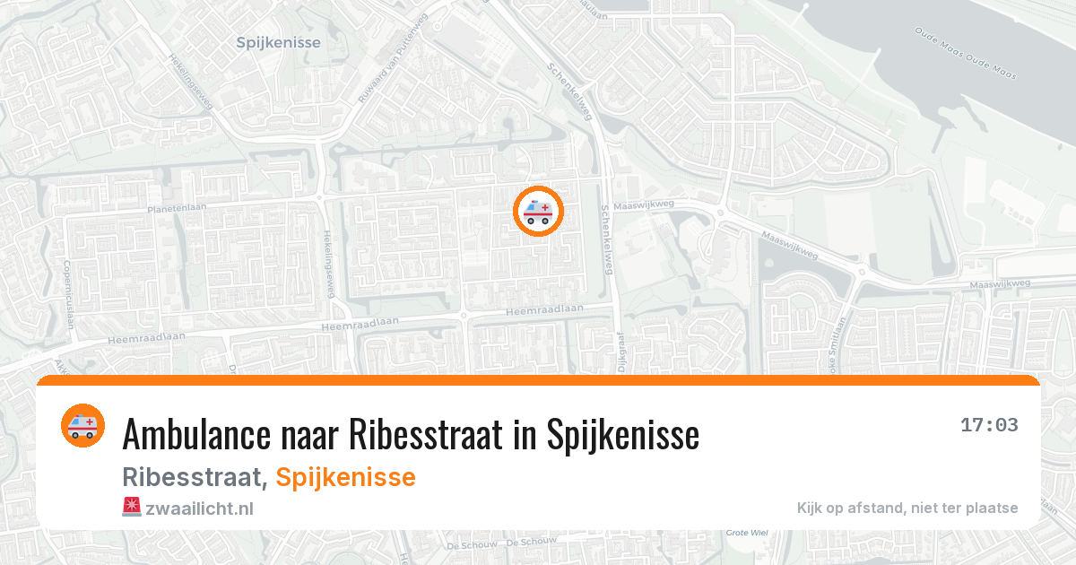 Ambulance naar Ribesstraat in Spijkenisse — 3 aug 2026