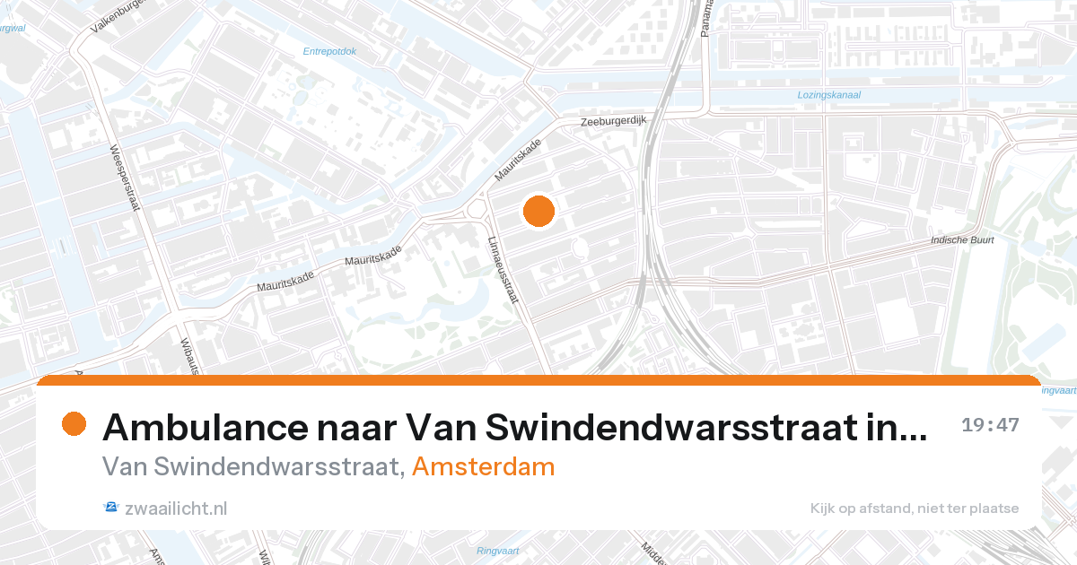 Ambulance naar Van Swindendwarsstraat in Amsterdam — 26 aug 2026