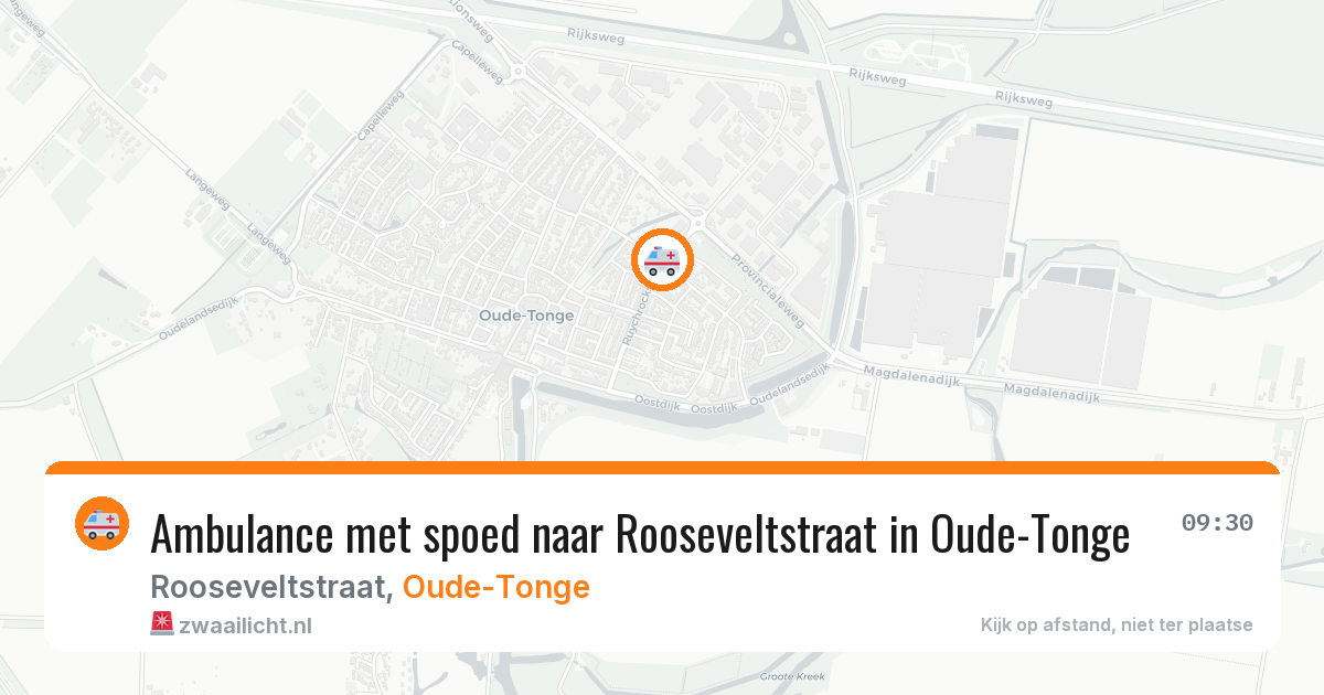 Ambulance met spoed naar Rooseveltstraat in Oude-Tonge — 27 jun 2026