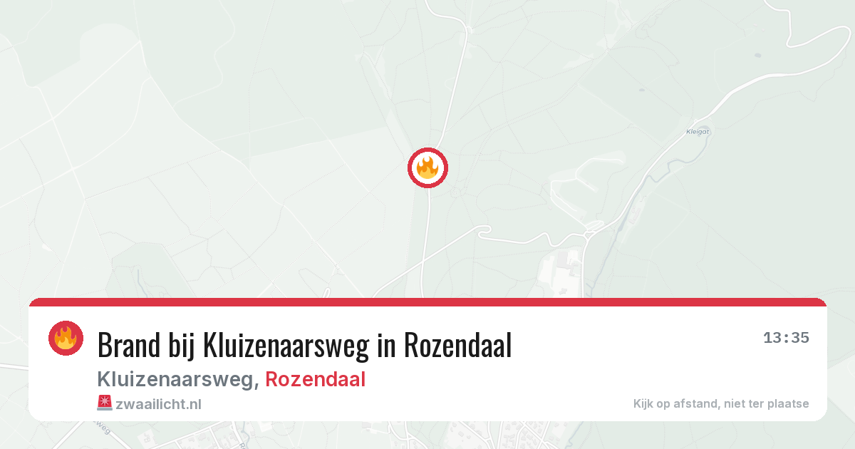 Brand bij Kluizenaarsweg in Rozendaal — 14 jun 2026