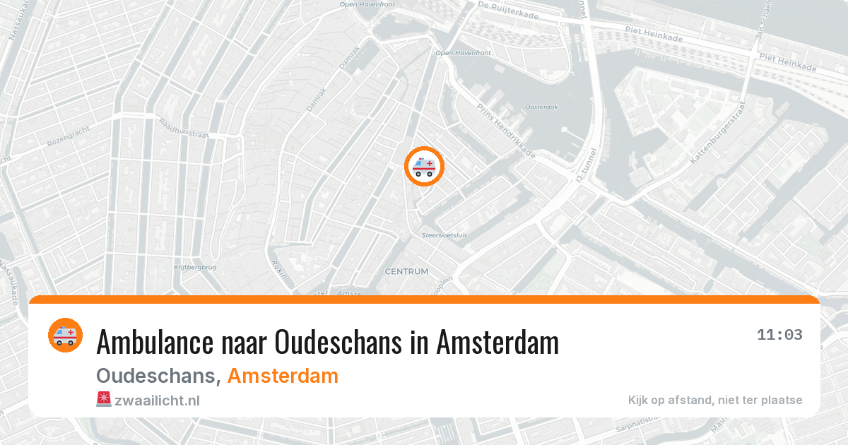 Ambulance naar Oudeschans in Amsterdam — 15 apr 2026