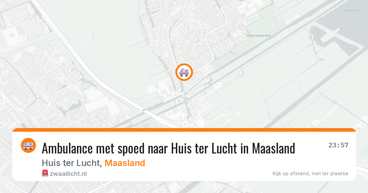 Ambulance met spoed naar Huis ter Lucht in Maasland — 23 jun 2026